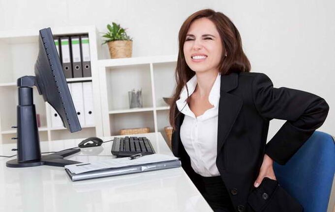 Rückenschmerzen aufgrund einer thorakalen Osteochondrose